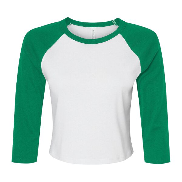 Ladies' Micro Ribbed Three-Quarter Raglan Baby T-Shirt Thumbnail