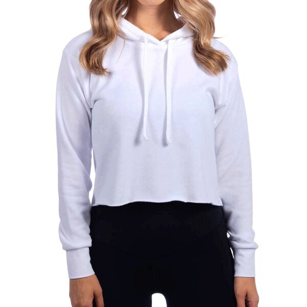 Ladies' Cropped Pullover Hooded Sweatshirt Thumbnail